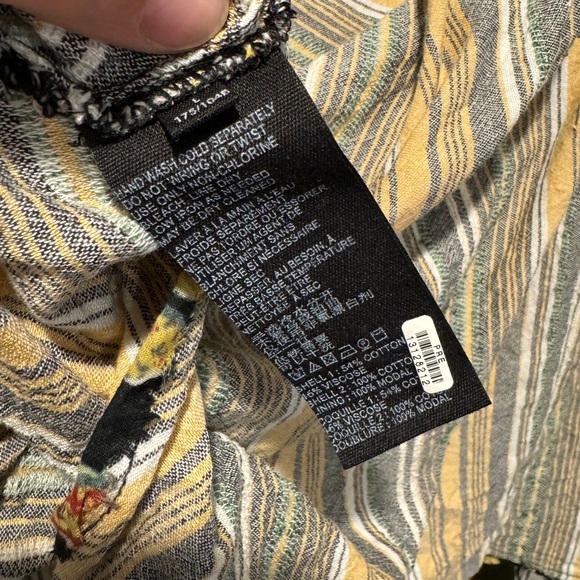 FREE PEOPLE Under The Sun Tunic Floral Striped Size Large - Picture 7 of 12